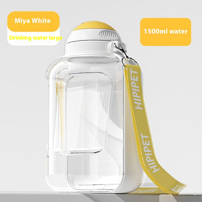 2 in 1 Dog Large Capacity Pets Out Drinking Pot Cat Water Dispenser Portable Water Cup Water and Food Integrated Bowl Pet Products