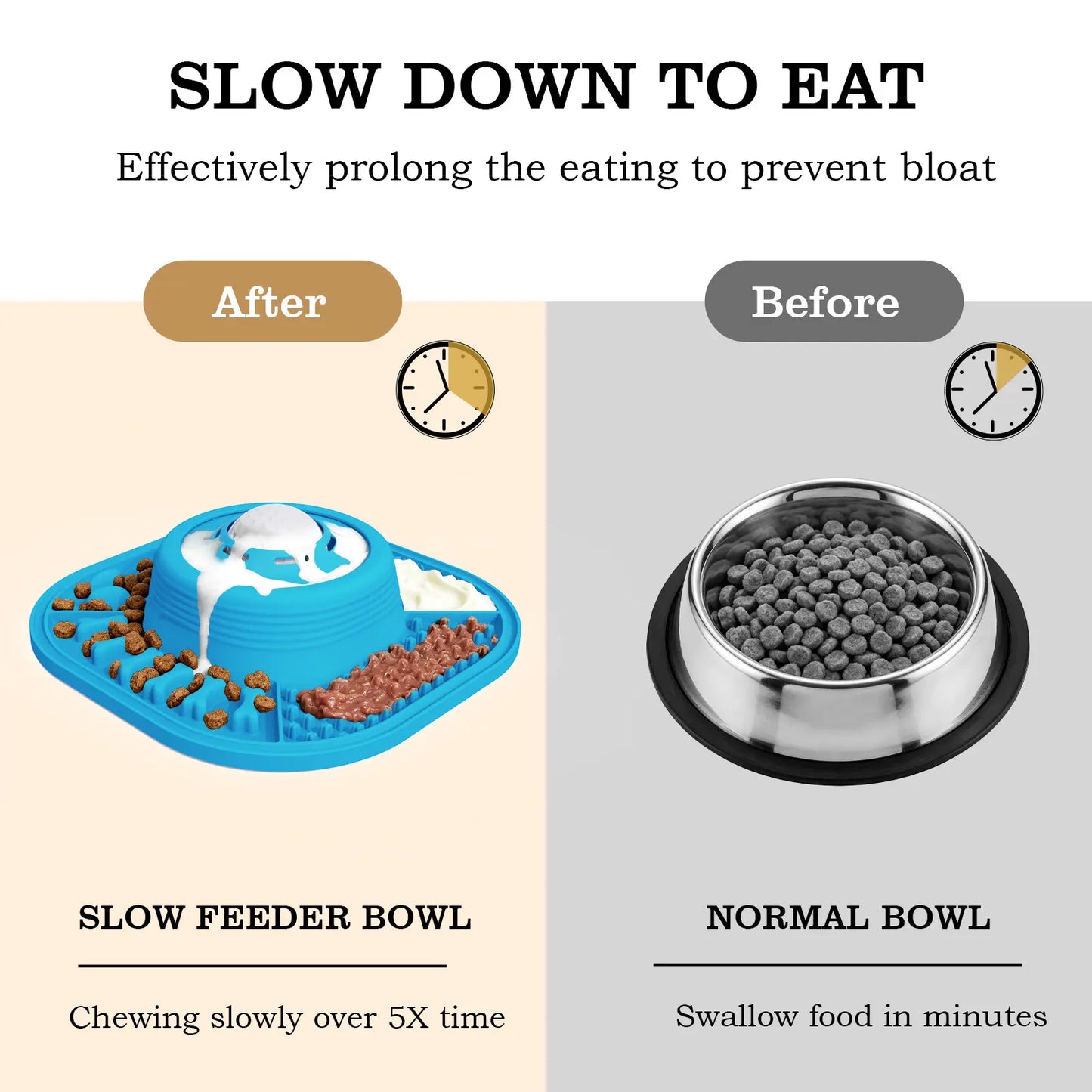 Pawlove Food Slow Feeder Bowl - Anti-Slip Ball-In Design, 3/4 Cup Capacity Neater Feeder for Liquid Treats, Bone Broth, Anxiety Relief Licking Bowl, Dishwasher Safe, Post-Op Feeding Toy for All Dog Breeds | Pet Supplies
